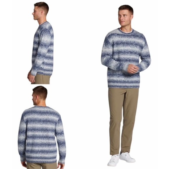 VRST Mens Size M Navy Blue Relaxed Cozy Fit Classic Crew Neck Pullover Sweater - Picture 6 of 9